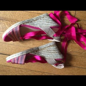 NEW Pink Espadrille Sandals - Talbots Sz 8